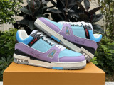 Authentic LV Trainer Sneaker Low Blue/Purple