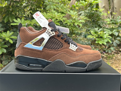 Authentic Air Jordan 4 WMNS Black/Brown