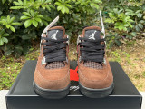 Authentic Air Jordan 4 WMNS Black/Brown