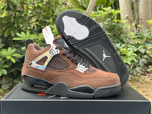 Authentic Air Jordan 4 WMNS Black/Brown