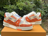 Authentic LV Trainer Sneaker Low Orange/Beige