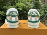 Authentic LV Trainer Sneaker Low Green/Beige