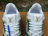 Authentic LV Trainer Sneaker Low Green/Beige