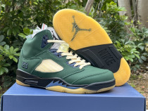 Authentic Air Jordan 5  Navy Green”