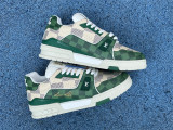 Authentic LV Trainer Sneaker Low Green/Beige