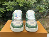 Authentic LV Trainer Sneaker Low Green/Beige