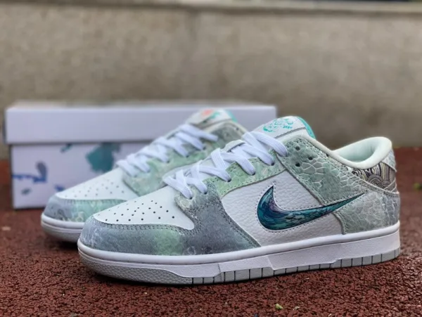 Authentic Nike Dunk Low White Blue