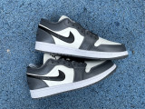 Authentic Air Jordan 1 Low White/Dark Grey