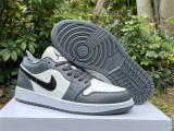 Authentic Air Jordan 1 Low White/Dark Grey