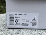 Authentic Air Jordan 1 Low White/Dark Grey