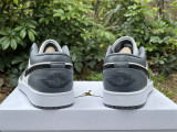 Authentic Air Jordan 1 Low White/Dark Grey