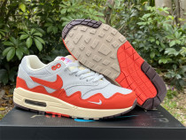 Authentic Nike Air Max 1 White/Grey/Orange