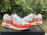 Authentic Nike Air Max 1 White/Grey/Orange