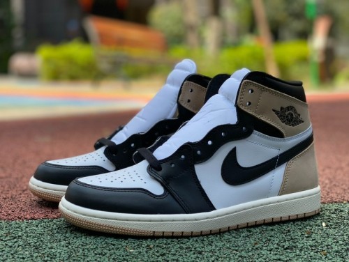 Authentic Nike Air Jordan 1 High Black/White/Brown