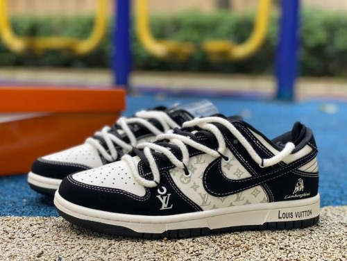 Authentic Nike Dunk x LV White/Black