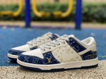 Authentic Nike Dunk x LV White/Blue