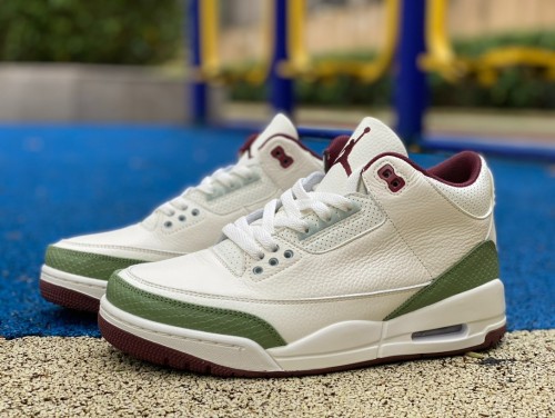 Authentic Air Jordan 3 Year of dragon Green/White