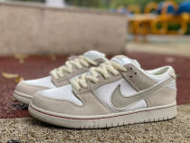 Authentic Nike Dunk Low Beige White/Red