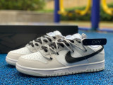 Authentic Nike Dunk SB Low White/Grey/Black