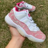 Authentic Air Jordan 11 Low Snakeskin Pink