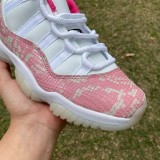 Authentic Air Jordan 11 Low Snakeskin Pink