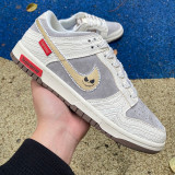 Authentic Nike Dunk Low x supreme White/Grey/Coffee