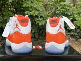 Authentic Air Jordan 11 White/Orange