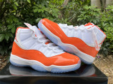 Authentic Air Jordan 11 White/Orange