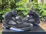 Authentic Air Jordan 5 Black-OFF Noir