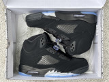 Authentic Air Jordan 5 Black-OFF Noir