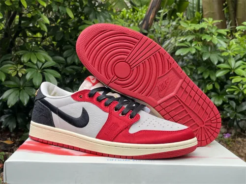 Authentic Trophy Room x Air Jordan 1 Retro Low OG “Rookie Card - Away”
