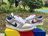 Authentic Rayssa Leal x Nike Dunk SB  Pure Platinumand Vivid Purple