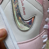 Authentic Air Jordan 1 Low White/Ice Blue/Pink