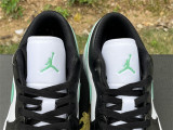 Authentic Air Jordan 1 Low Black/White/Green