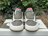 Authentic Travis Scott x Air Jordan 1 Low OG Olive Green