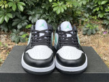 Authentic Air Jordan 1 Low Black/White/Green