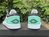 Authentic Air Jordan 1 Low Black/White/Green