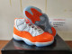 Authentic Air Jordan 11 White/Orange