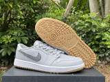 Authentic Air Jordan 1 Low Golf Grey/White