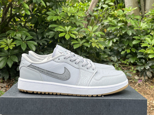 Authentic Air Jordan 1 Low Golf Grey/White