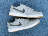 Authentic Air Jordan 1 Low Golf Grey/White