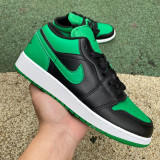 Authentic Air Jordan 1 Low Black/Green