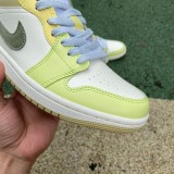 Authentic Air Jordan 1 Low Sail/Oil Green