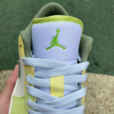 Authentic Air Jordan 1 Low Sail/Oil Green