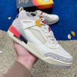 Authentic Nike Air Jordan Spizike Low White/Rainbow