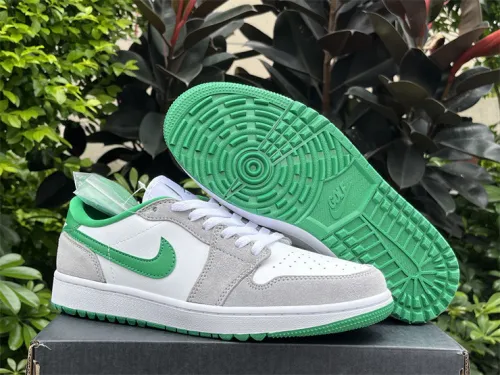 Authentic Air Jordan 1 Low Golf White/Pine Green/Grey