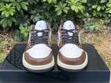 Authentic Air Jordan 1 Low White/Brown
