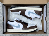 Authentic Air Jordan 1 Low White/Brown