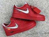 AuthenticOFF-WHITE x Nike Air Force 1 Red