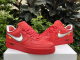AuthenticOFF-WHITE x Nike Air Force 1 Red